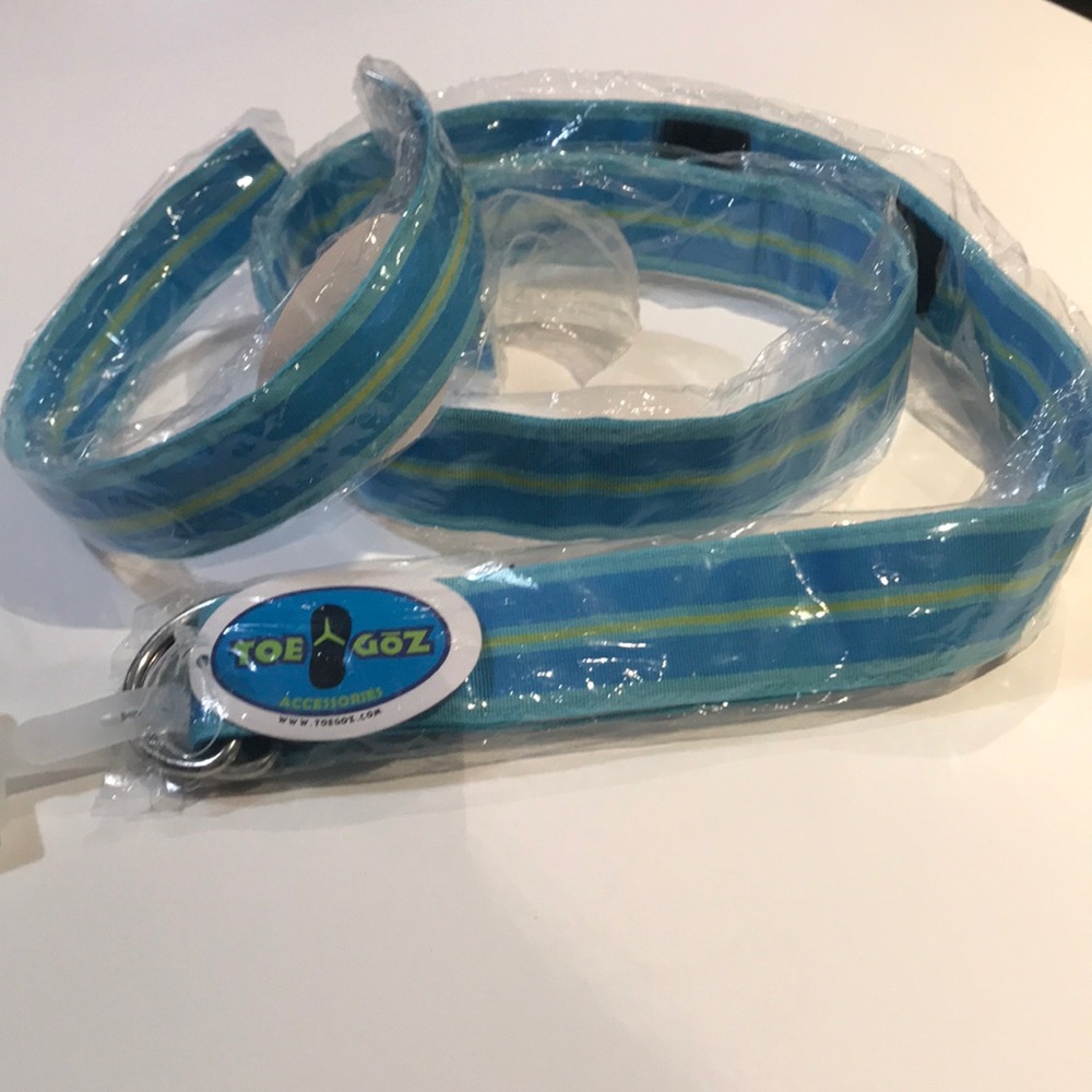 🏝 Blue Green Matching Belt and Headband 🏝